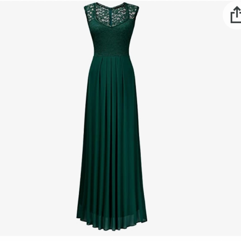 Muisol lace sleeveless ball gown long dress XL